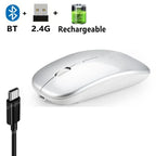 Mouse Gamer Bluetooth + 2.4GHz Modo Duplo Recarregável