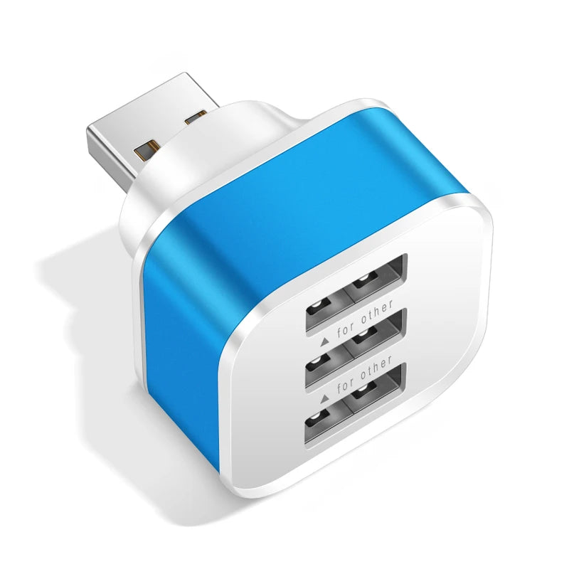 Adaptador USB 3 em 1 com 3 Portas USB 2.0