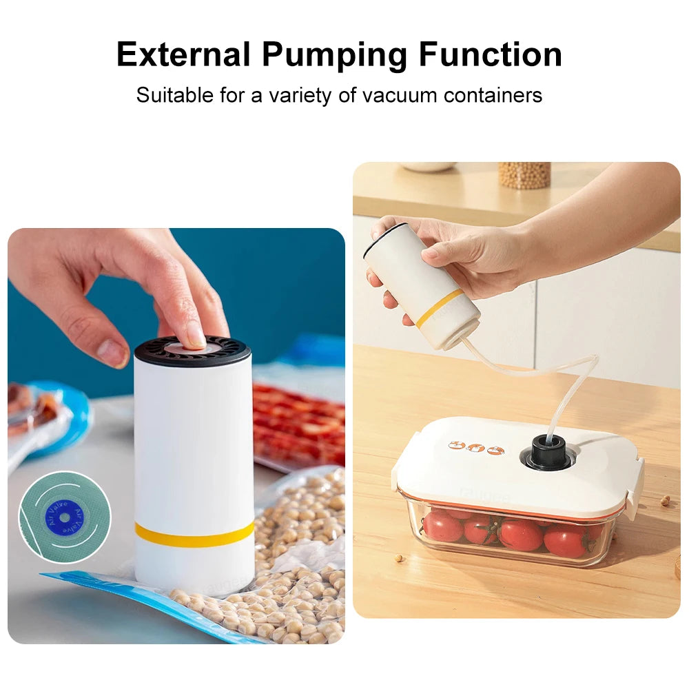 Mini Bomba de Vácuo Elétrica Recarregável para Conservação de Alimentos