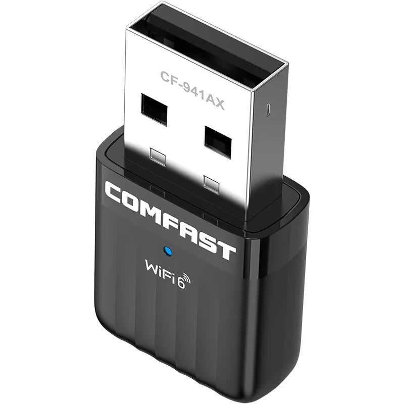 Adaptador USB Wi-Fi 6 COMFAST Mini Sem Driver 600Mbps