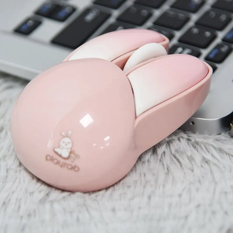 Mouse Sem Fio Silencioso MOFII Design Coelho Fofo 1200 DPI