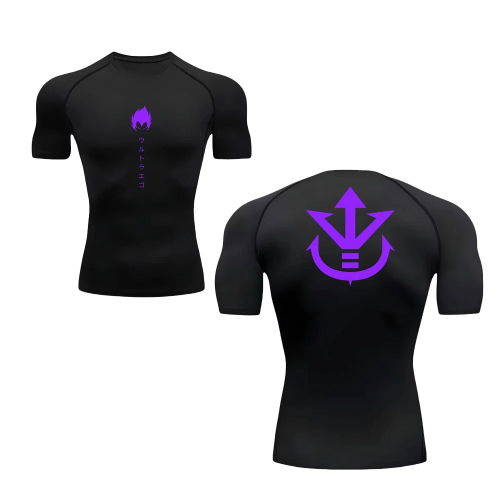 Camisa de Compressão Masculina Anime | Secagem Rápida para Academia e Esporte