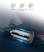 Carregador Veicular Baseus 30W com Carregamento Rápido QC4.0 e USB-C