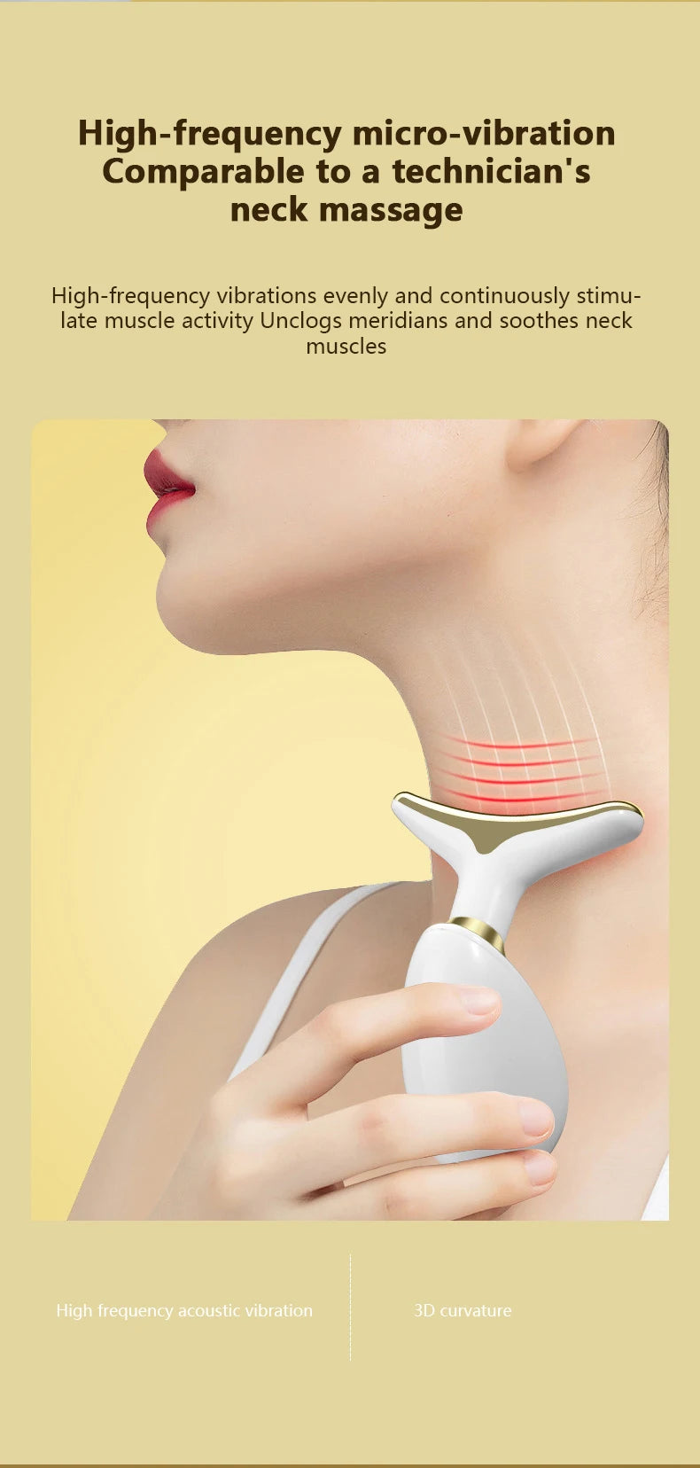 Massageador Facial e de Pescoço Elétrico | Lifting e Firmeza em Casa