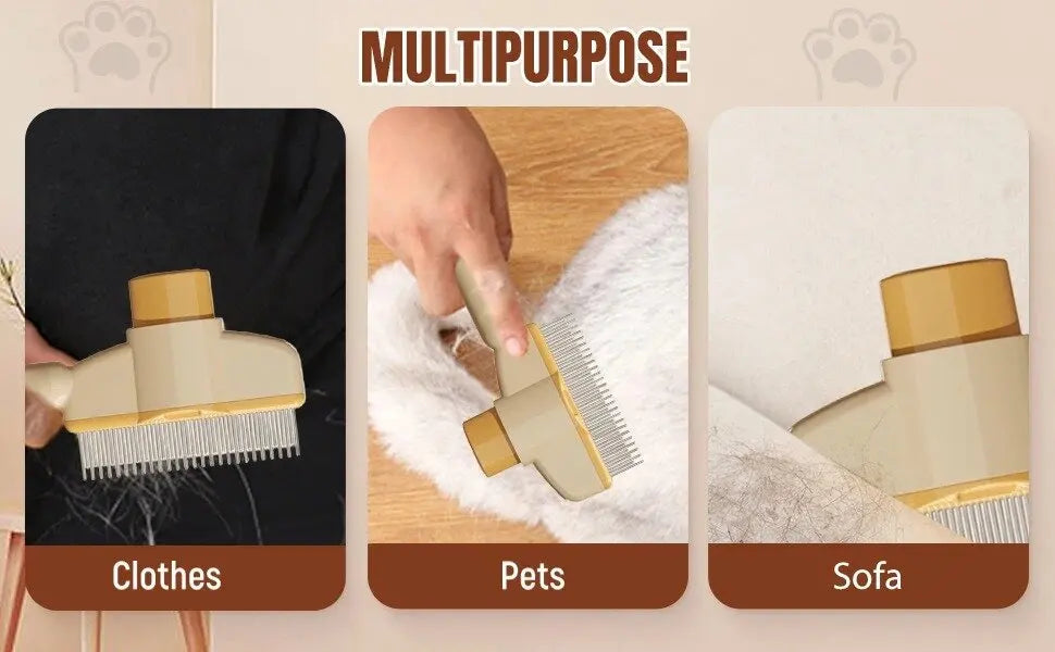 Escova Removedora de Pelos para Cães e Gatos | Limpeza Fácil