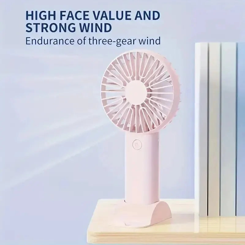 Mini Ventilador Portátil USB com Suporte para Celular