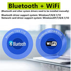 Adaptador USB Wi-Fi + Bluetooth 2 em 1 600Mbps Dual Band