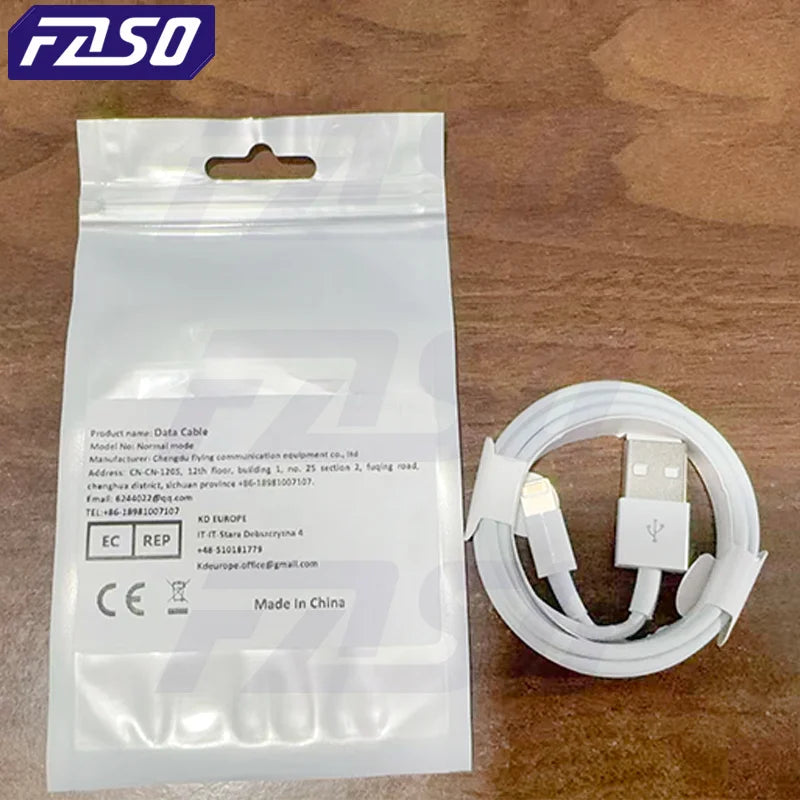 Cabo Carregador USB para iPhone com Carregamento Rápido 2.4A | 1m, 2m ou 3m