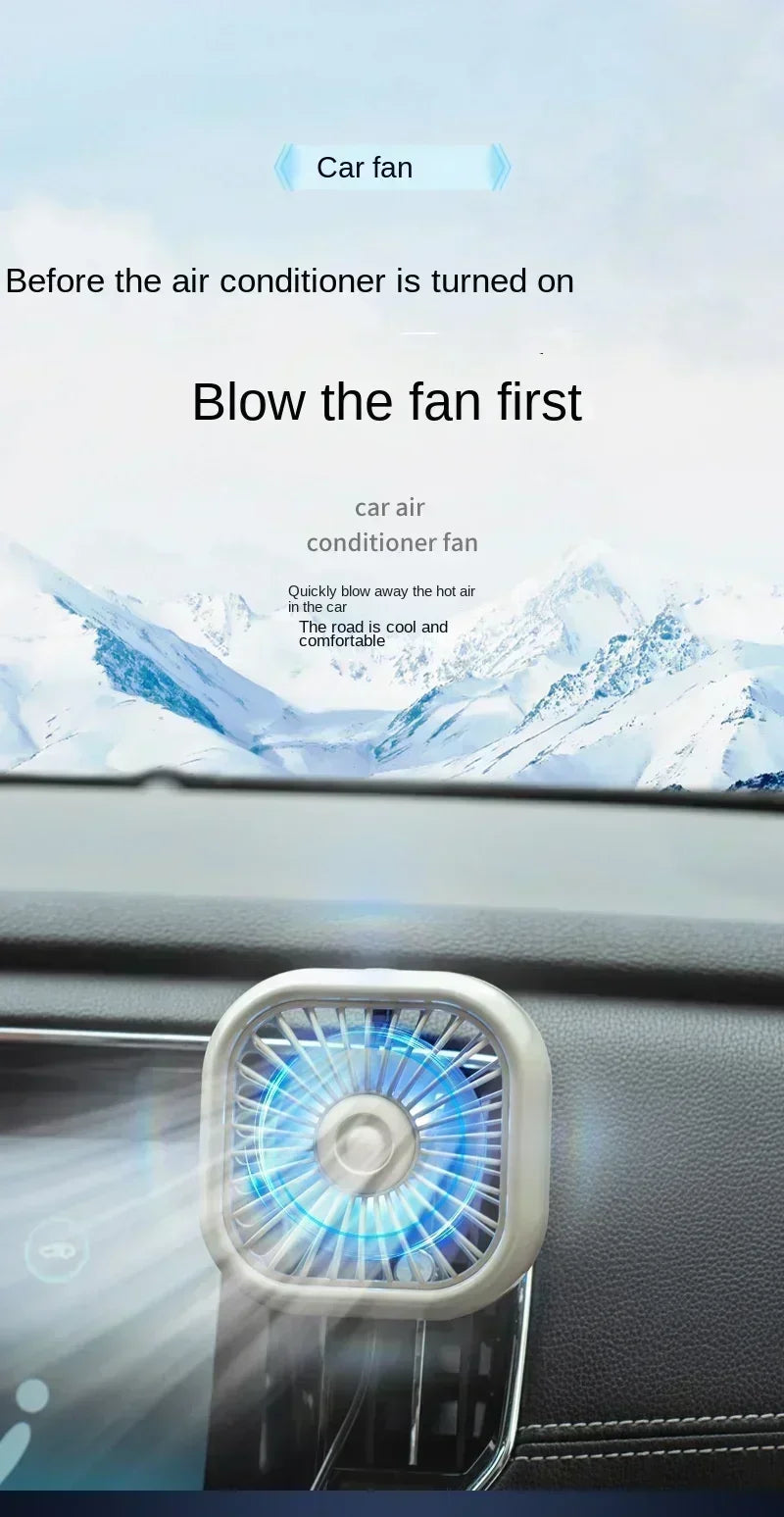 Mini Ventilador USB para Carro | Resfriamento Rápido e Silencioso