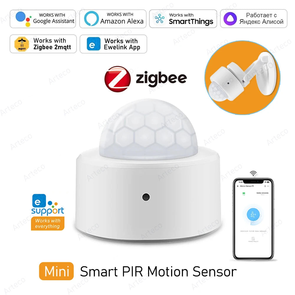 Sensor de Movimento PIR Inteligente ZigBee 3.0