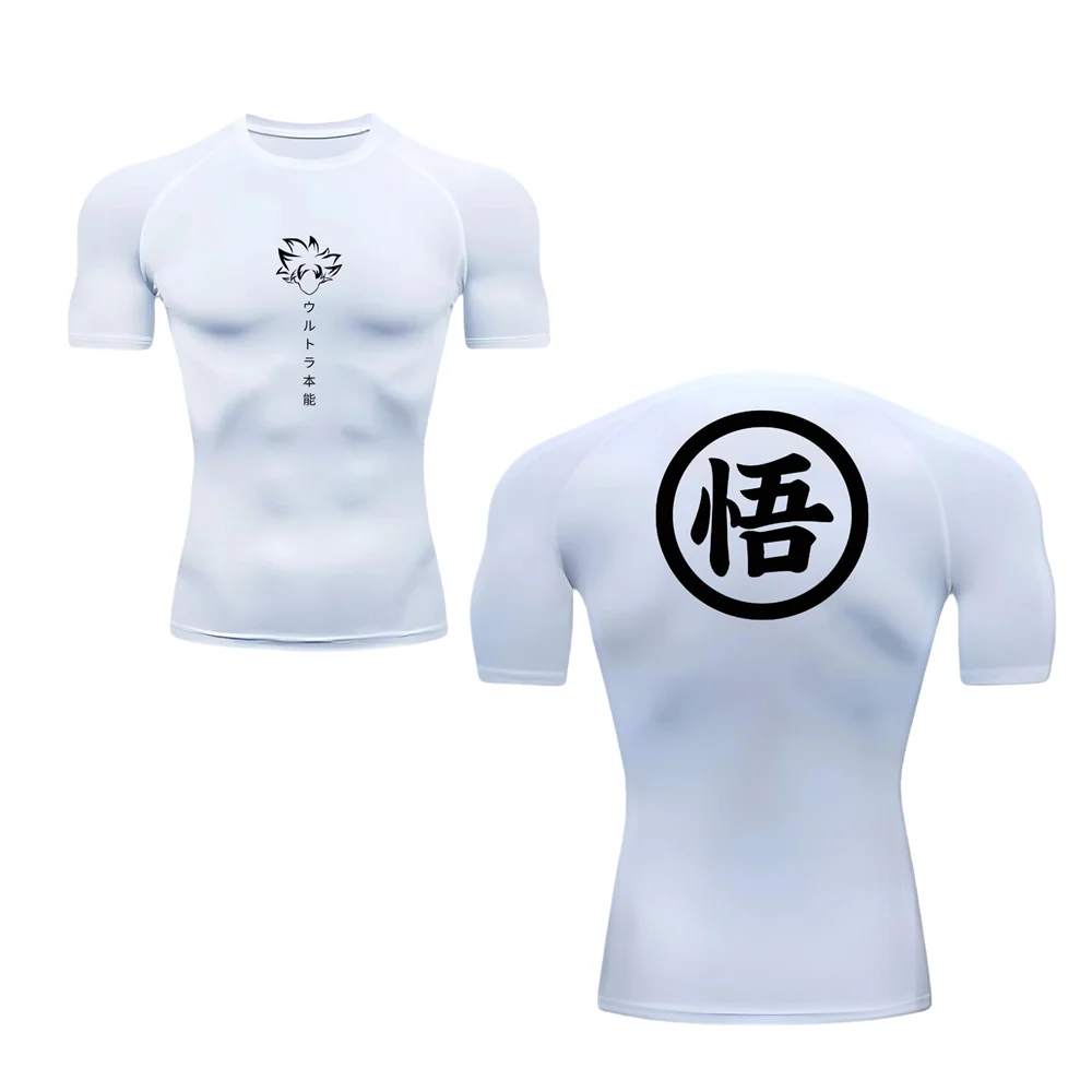Camisa de Compressão Masculina Anime | Secagem Rápida para Academia e Esporte