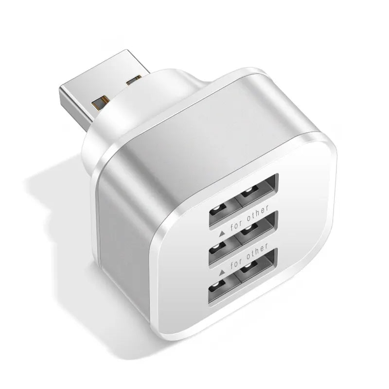 Adaptador USB 3 em 1 com 3 Portas USB 2.0
