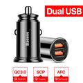 Carregador Veicular Baseus 30W com Carregamento Rápido QC4.0 e USB-C