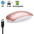 Mouse Gamer Bluetooth + 2.4GHz Modo Duplo Recarregável