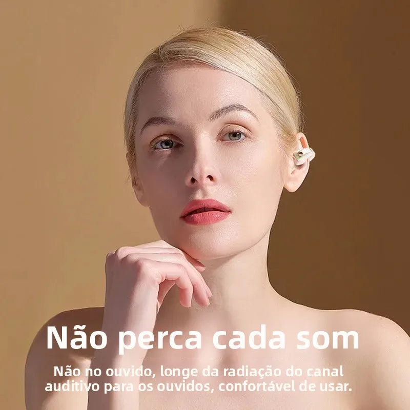 Fone Bluetooth de Condução Óssea com Microfone