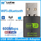 Adaptador USB Wi-Fi + Bluetooth 2 em 1 600Mbps Dual Band