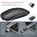 Mouse Gamer Bluetooth + 2.4GHz Modo Duplo Recarregável