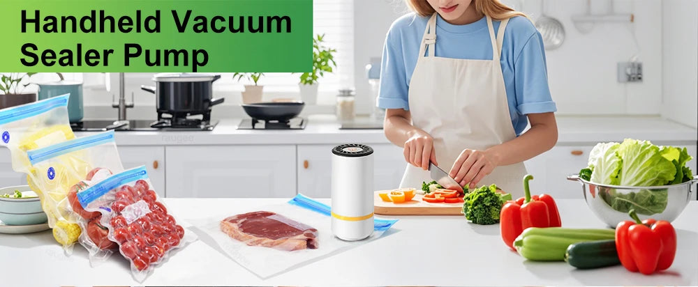Mini Bomba de Vácuo Elétrica Recarregável para Conservação de Alimentos