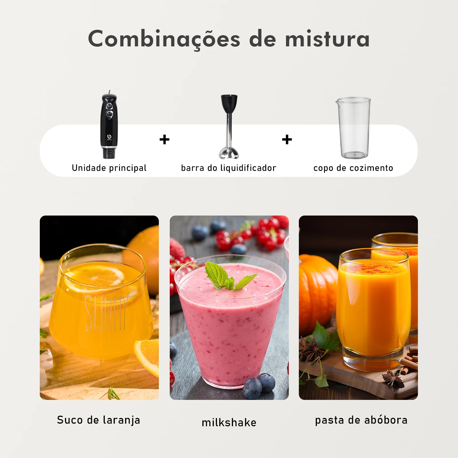 Mini Liquidificador Portátil Elétrico 127V/220V