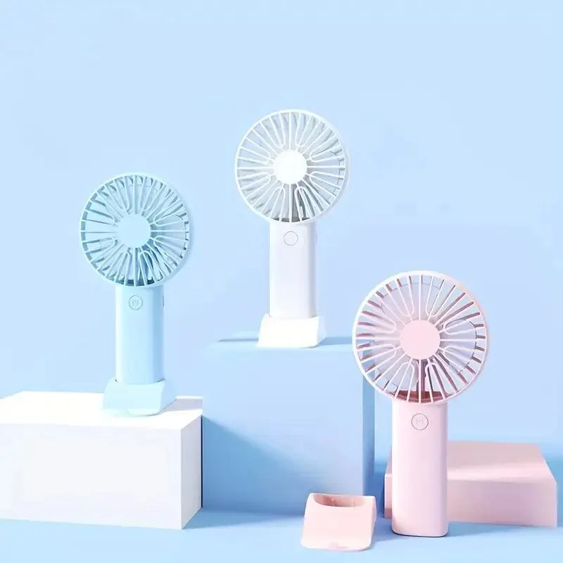 Mini Ventilador Portátil USB com Suporte para Celular
