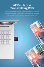 Adaptador USB Wi-Fi 6 COMFAST Mini Sem Driver 600Mbps