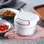 Processador de Alimentos Manual Portátil | Picar, Triturar e Misturar