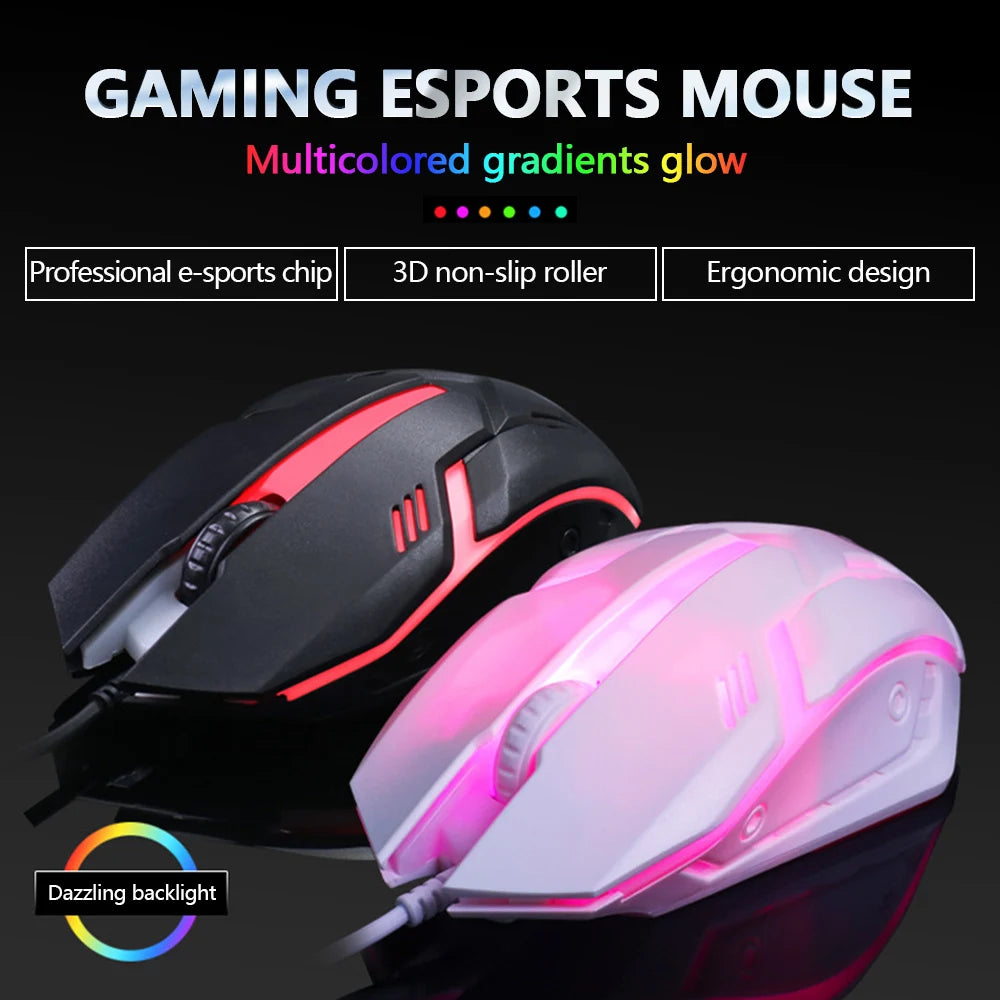 Mouse Gamer com Fio Limei S1 LED RGB USB 1200 DPI