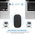 Mouse Gamer Bluetooth + 2.4GHz Modo Duplo Recarregável