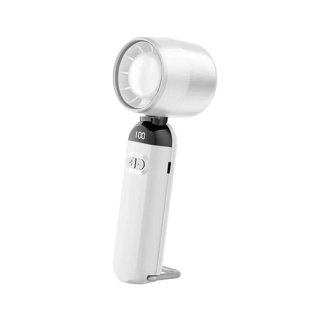 Mini Ventilador Portátil 6000mAh com 100 Velocidades e Display LED
