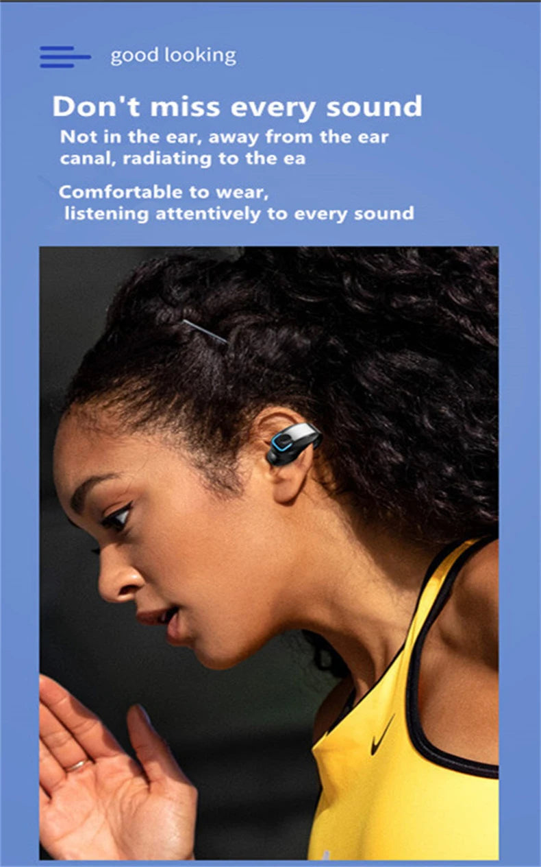 Fone Bluetooth de Condução Óssea com Microfone