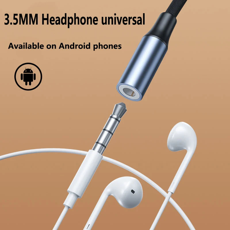 Cabo Adaptador USB-C para P2 3,5mm | Áudio para Fone de Ouvido