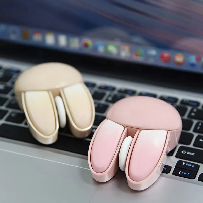 Mouse Sem Fio Silencioso MOFII Design Coelho Fofo 1200 DPI