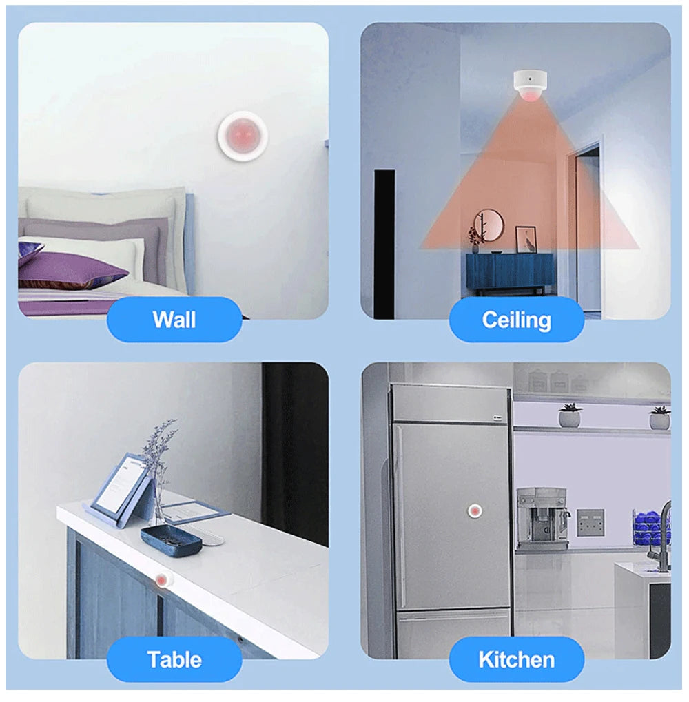 Sensor de Movimento PIR Inteligente ZigBee 3.0
