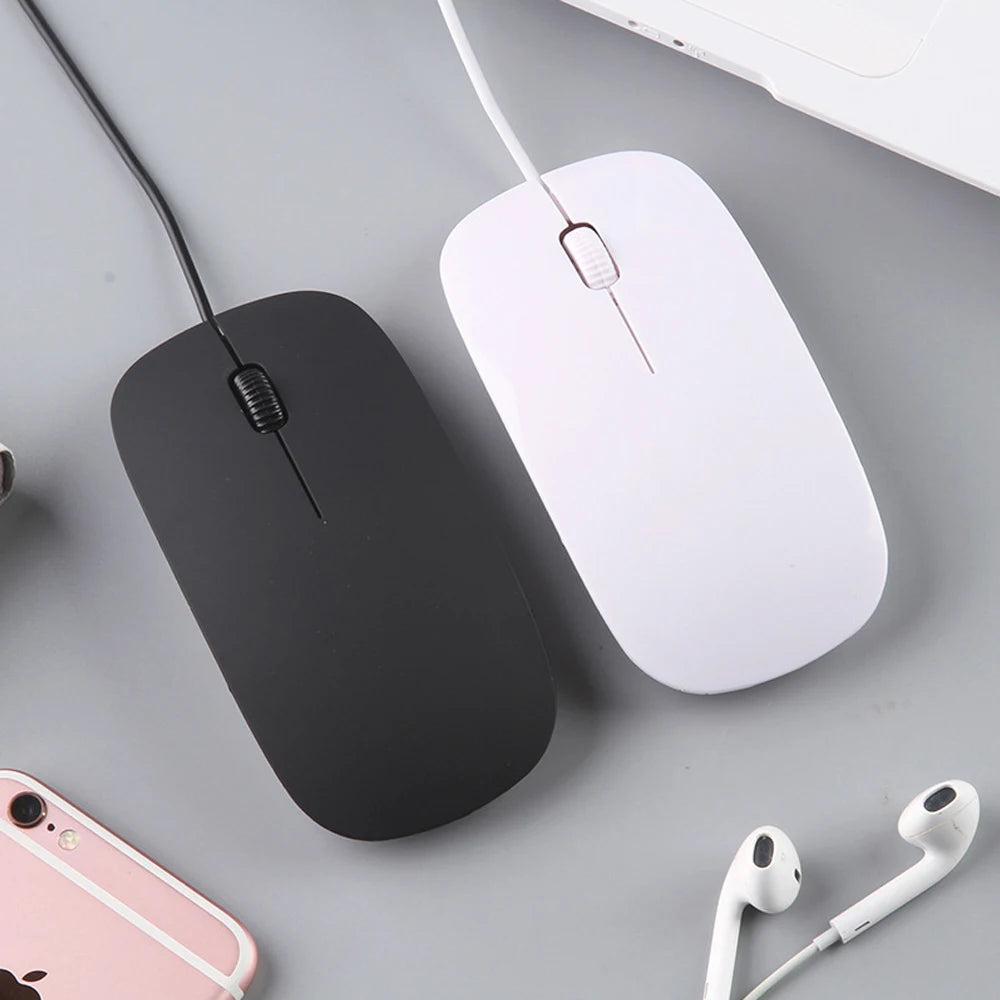 Mouse com Fio USB Ergonômico Ultrafino 1200 DPI