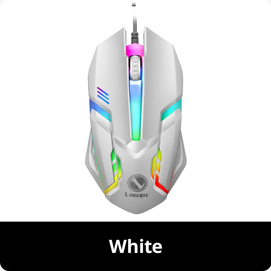 Mouse Gamer com Fio Limei S1 LED RGB USB 1200 DPI