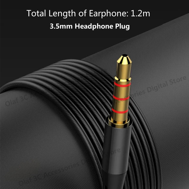 Fone de Ouvido com Fio e Microfone 3,5mm