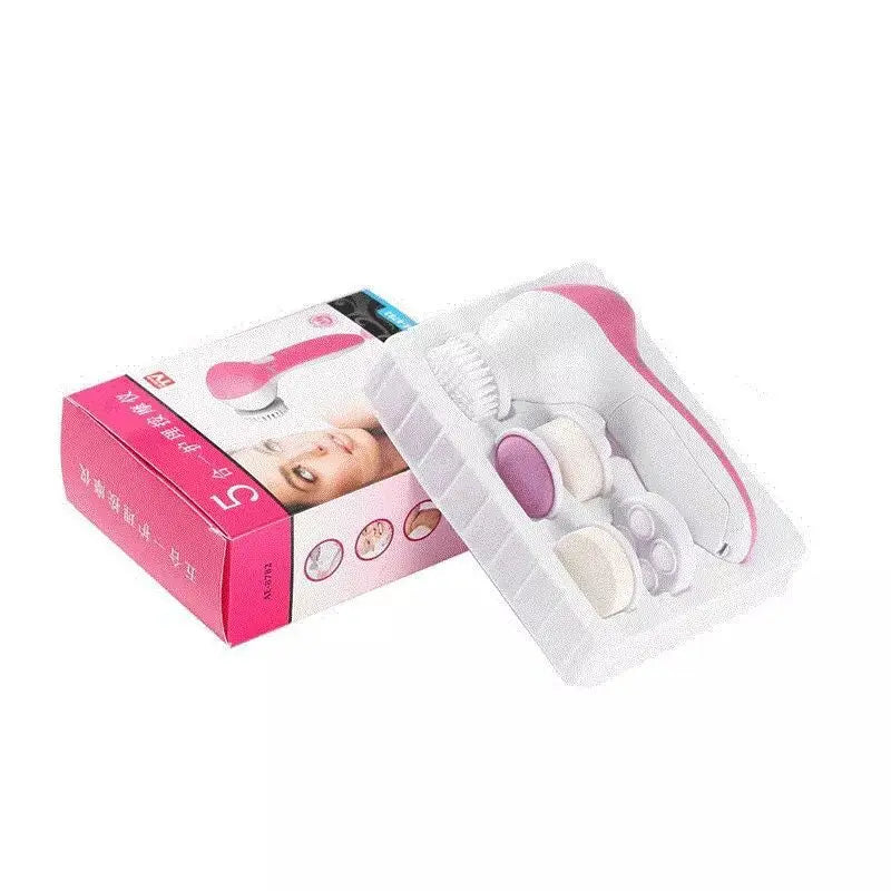 Kit Limpeza Facial 5 em 1 — Escova + Massageador + Remove Cravos