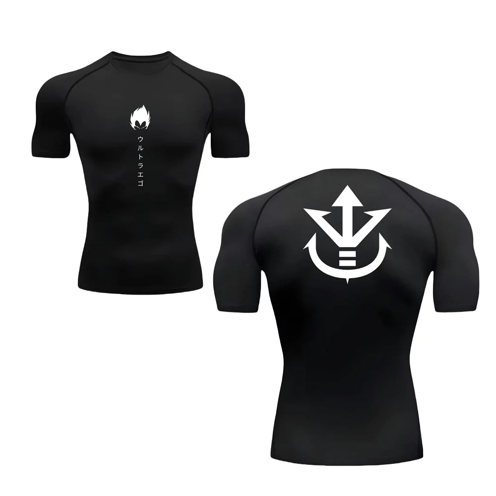 Camisa de Compressão Masculina Anime | Secagem Rápida para Academia e Esporte