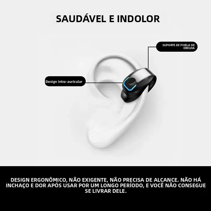 Fone Bluetooth de Condução Óssea com Microfone