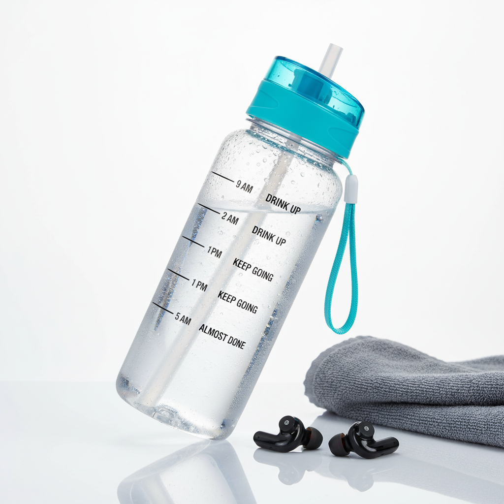 Garrafa motivacional 700ml canudo lifestyle