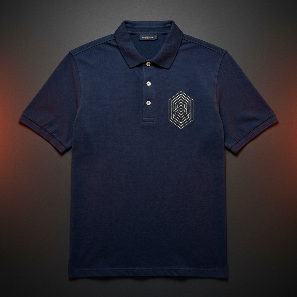 Camisa Polo Masculina Bordada | Estilo Business Casual Respirável