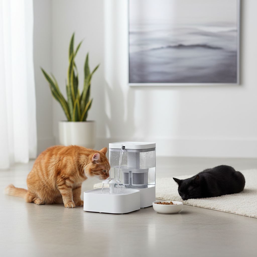 Bebedouro automático para gatos lifestyle