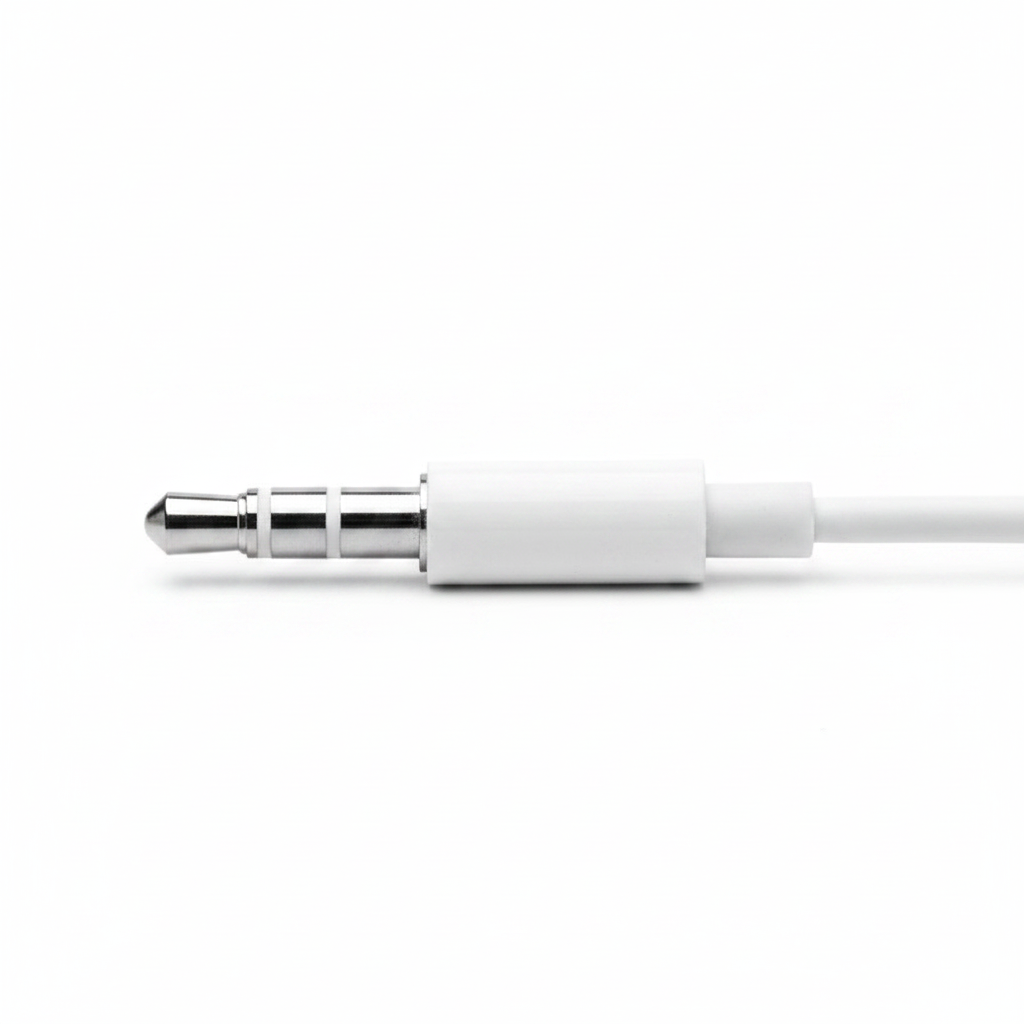 Fone com fio 3.5mm Jack branco - conector P2