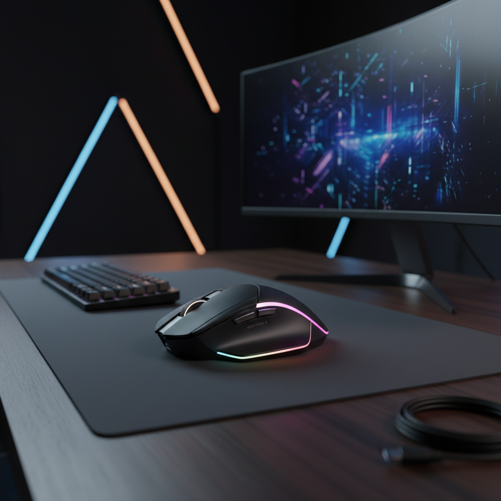 Mouse sem fio RGB lifestyle