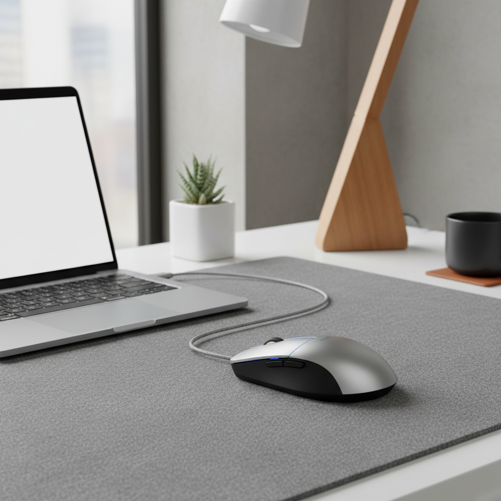 Mouse com fio ergonômico lifestyle