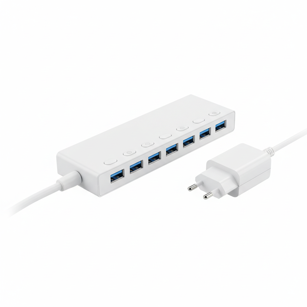 Hub USB 3.0 7 portas plug UE 3/4