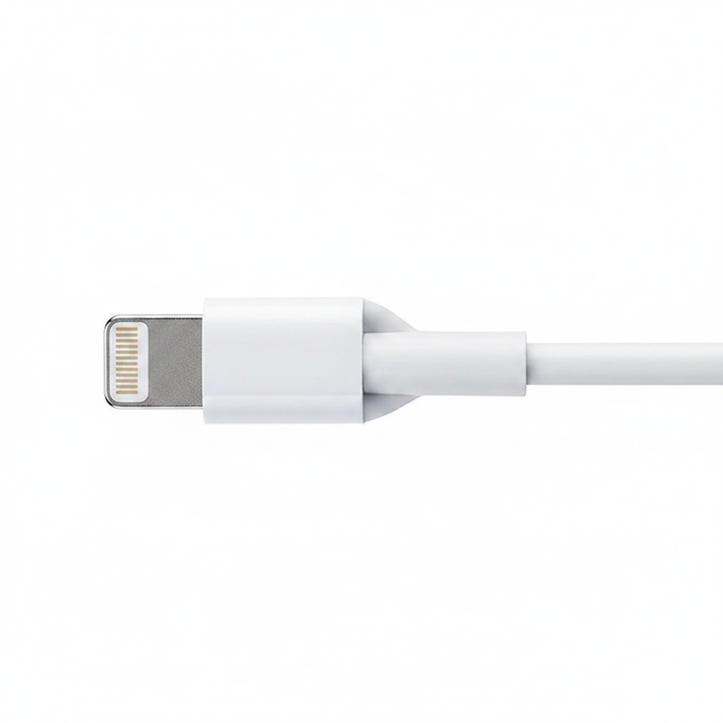 Cabo USB Lightning para iPhone - detalhe flexibilidade PVC