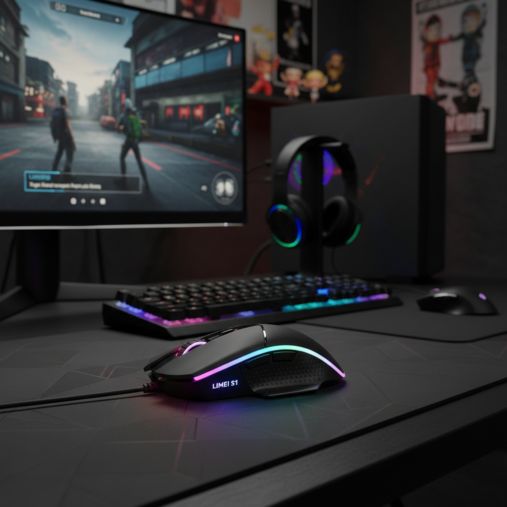 Mouse gamer Limei S1 RGB lifestyle