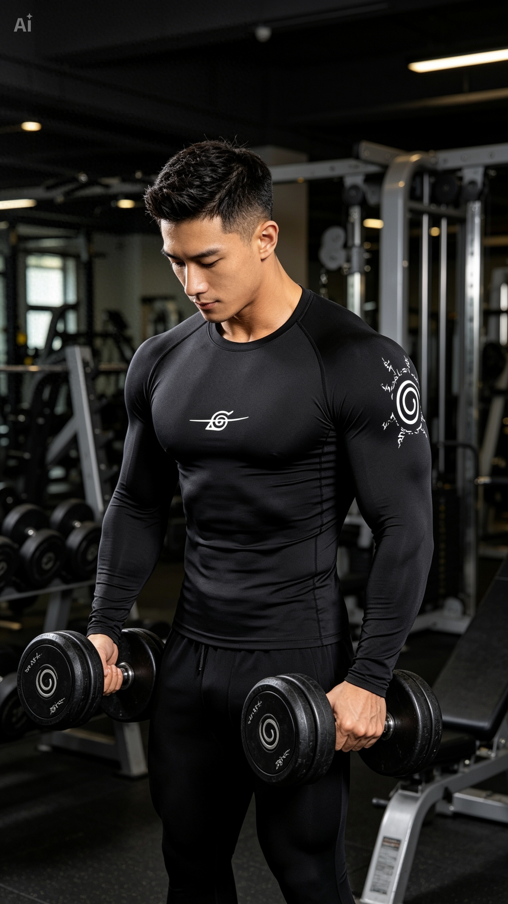 Camisa de Compressão Masculina Anime Premium | Treino e Estilo com Conforto Total